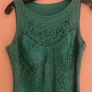 Sue Wong Green Sheath Dress